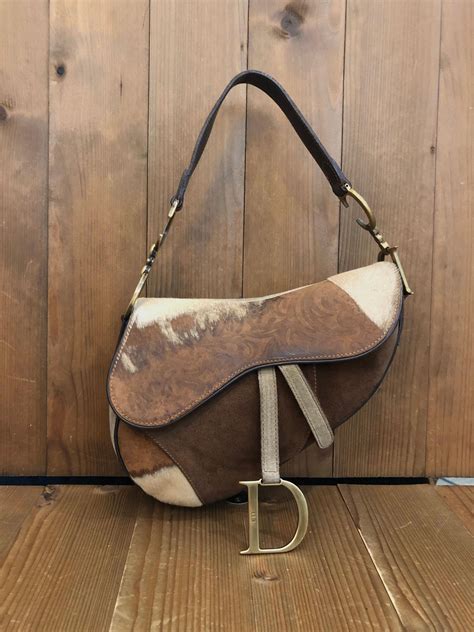 dior pony hair saddle bag|CHRISTIAN DIOR Suede Pony Hair Saddle Bag .